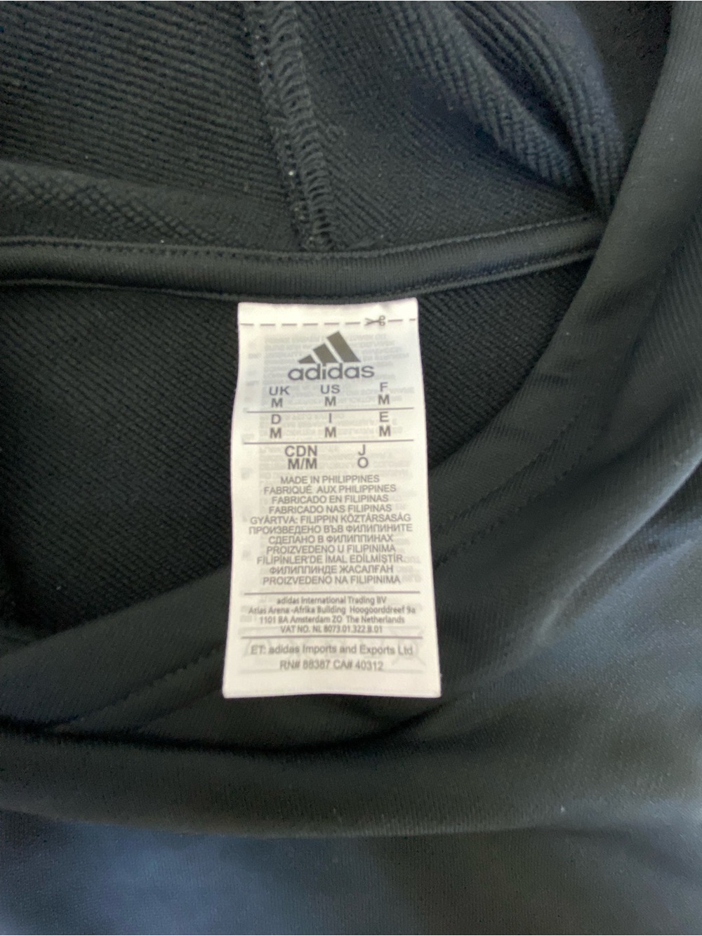 adidas Men’s Black Crewneck Hoodie with Kangaroo Pocket - Picture 4 of 8